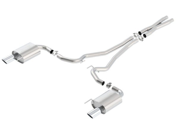 Borla S-Type Cat-Back 15-17 Ford Mustang GT 5.0L V8 MT AT 2.5in pipe 4in tip on Sale