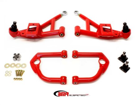 BMR 93-02 F-Body Upper And Lower A-Arm Kit - Red For Sale