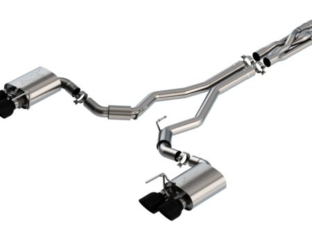 Borla 2020 Ford GT500 5.2L AT 3in ATAK CatBack Exhaust w  Black Chrome Tips Online now