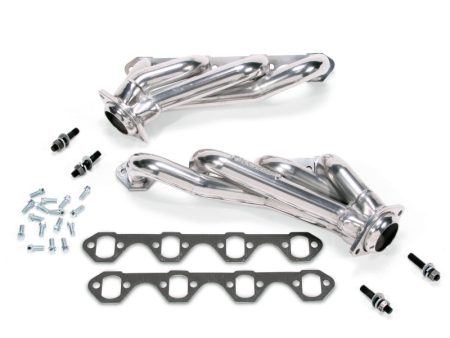 BBK 79-93 Mustang 351 Swap Shorty Unequal Length Exhaust Headers - 1-5 8 Silver Ceramic Cheap