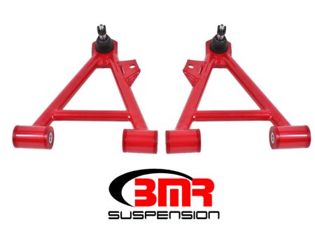 BMR 94-04 Mustang Lower Non-Adj. A-Arms (Coilover Only) w  STD. Ball Joint (Poly) - Red For Sale