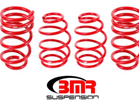 BMR 10-15 5th Gen Camaro V8 Lowering Spring Kit (Set Of 4 Front) - Red Online Sale