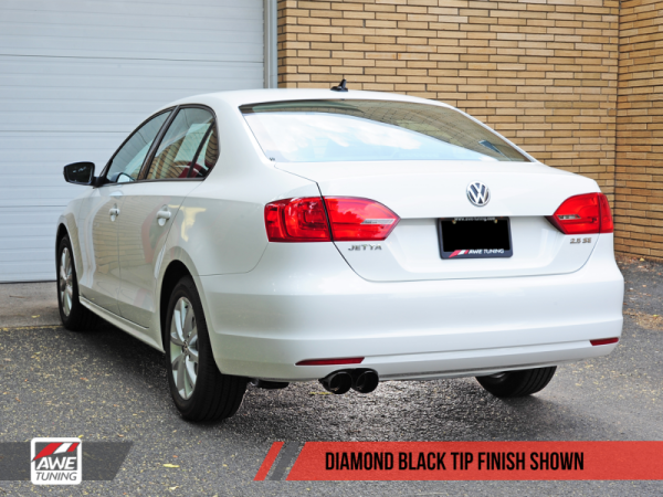 AWE Tuning Mk6 Jetta 2.5L Track Edition Exhaust - Diamond Black Tips For Cheap