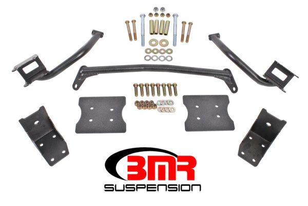 BMR 79-04 Fox Mustang Torque Box Reinforcement Plate Kit(TBR005H And TBR003H) - Black Hammertone Hot on Sale