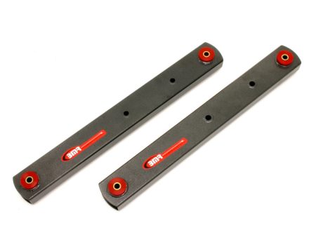 BMR 64-72 A-Body Non-Adj. Boxed Lower Control Arms (Polyurethane) - Black Hammertone Online now