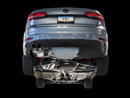 AWE Tuning 09-14 Volkswagen Jetta Mk6 1.4T Touring Edition Exhaust - Chrome Silver Tips Online Sale