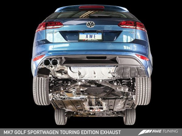 AWE Tuning VW MK7 Golf SportWagen Track Edition Exhaust w Chrome Silver Tips (90mm) Online Sale