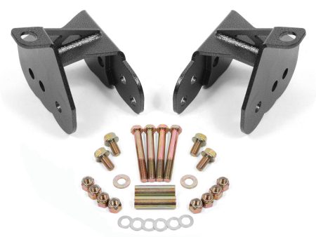 BMR 64-72 Chevy Chevelle Rear Control Arm Relocation Brackets - Black Hammertone Online Sale