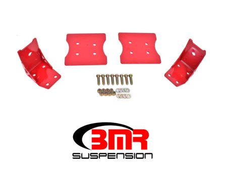 BMR 79-04 Fox Mustang Lower Torque Box Reinforcement Plates - Red Supply