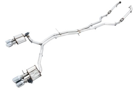 AWE Tuning Audi B9 S5 Sportback SwitchPath Exhaust - Non-Resonated (Silver 102mm Tips) Online Sale