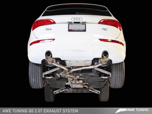 AWE Tuning Audi 8R Q5 2.0T Touring Edition Exhaust - Diamond Black Tips Fashion