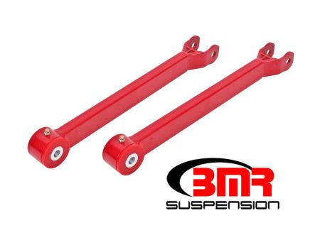 BMR 08-17 Challenger Non-Adj. Lower Trailing Arms (Polyurethane) - Red For Discount