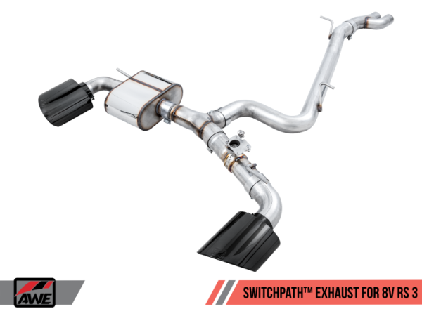 AWE Tuning 17-19 Audi RS3 8V SwitchPath Exhaust w Diamond Black RS-Style Tips Online Hot Sale