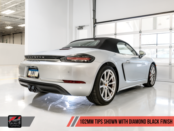 AWE Tuning Porsche 718 Boxster   Cayman SwitchPath Exhaust (PSE Only) - Diamond Black Tips Discount