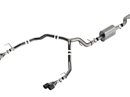 Borla 21-22 Chevrolet Tahoe 6.2L V8 2 4WD 4DR T-304 SS S-Type Cat-Back Exhaust w  Carbon Fiber Tips on Sale