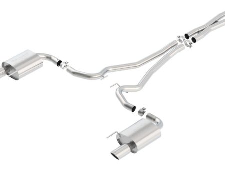 Borla S-Type Cat-Back 15-17 Ford Mustang GT 5.0L V8 MT AT 2.5in pipe 4in tip on Sale