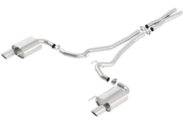 Borla S-Type Cat-Back 15-17 Ford Mustang GT 5.0L V8 MT AT 2.5in pipe 4in tip on Sale