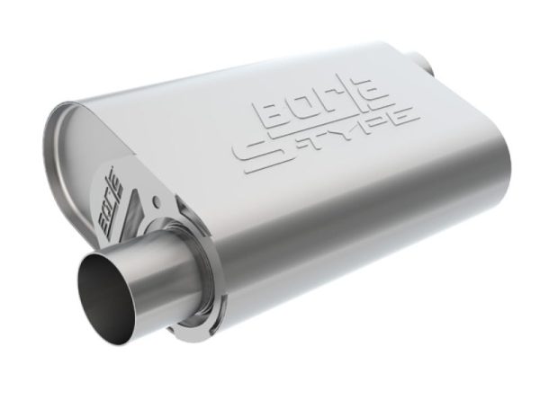 Borla CrateMuffler LS3 S-Type 2.50in Offset Offset 14inx4.35inx9in Oval Muffler Online Hot Sale