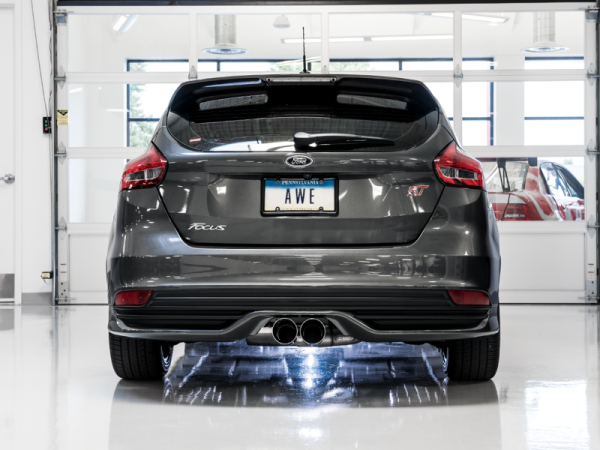 AWE Tuning Ford Focus ST Touring Edition Cat-back Exhaust - Non-Resonated - Chrome Silver Tips For Sale