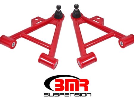 BMR 79-93 Fox Mustang Lower Non-Adj. A-Arms (Coilover Only) w  STD. Ball Joint (Poly) - Red Online Hot Sale