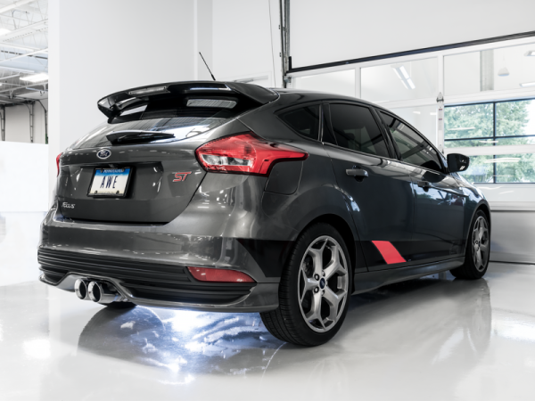 AWE Tuning Ford Focus ST Touring Edition Cat-back Exhaust - Non-Resonated - Chrome Silver Tips For Sale