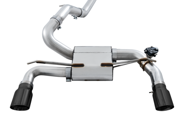 AWE Tuning Ford Focus RS SwitchPath Cat-back Exhaust - Diamond Black Tips For Sale