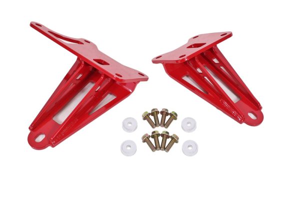 BMR 11-17 S197 Mustang Motor Mount Brackets - Red Hot on Sale