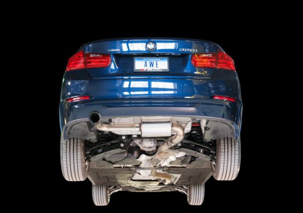 AWE Tuning BMW F30 320i Touring Exhaust w Performance Mid Pipe - Chrome Silver Tip (90mm) Sale