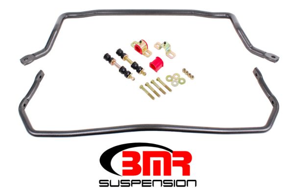 BMR 78-87 G-Body Front & Rear Sway Bar Kit w  Bushings - Black Hammertone Online Sale