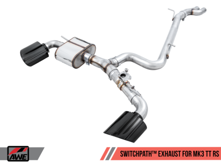 AWE Tuning 18-19 Audi TT RS 2.5L Turbo Coupe 8S MK3 SwitchPath Exhaust w Diamond Black RS-Style Tips Supply