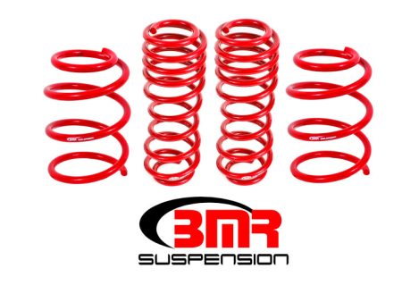 BMR 05-14 S197 Mustang GT Handling Version Lowering Springs (Set Of 4) - Red Hot on Sale