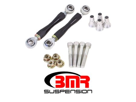 BMR 08-17 Challenger Front Sway Bar End Link Kit - Black For Cheap