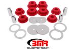 BMR 08-18 Dodge Challenger Rear Cradle Bushing Kit Polyurethane - Red Fashion