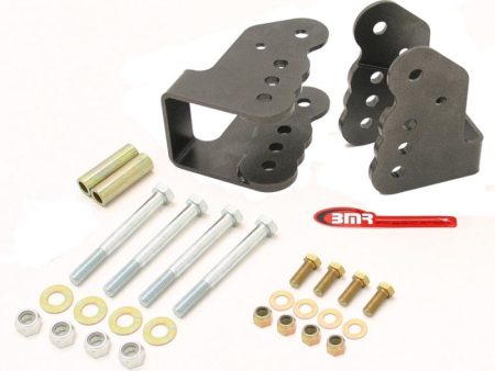 BMR 78-87 G-Body Bolt-On Control Arm Relocation Brackets - Black Hammertone Online Sale