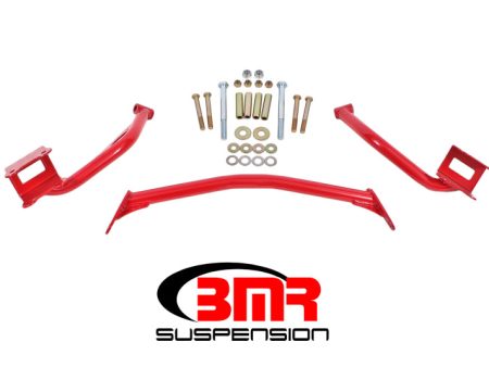 BMR 79-04 Fox Mustang Tubular Style Upper Torque Box Reinforcement Plates - Red Supply