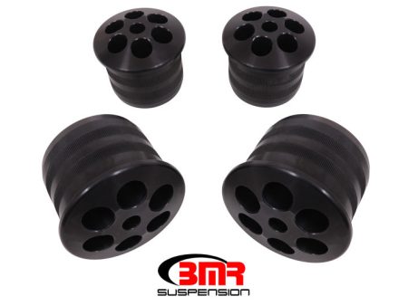 BMR 08-18 Dodge Challenger Aluminum Rear Cradle Bushings Kit - Black Anodized Cheap