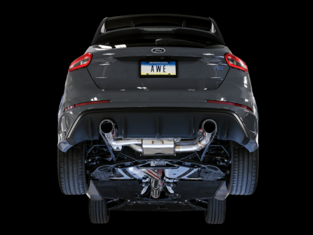 AWE Tuning Ford Focus RS SwitchPath Cat-back Exhaust - Chrome Silver Tips Discount