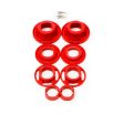 BMR 12-15 5th Gen Camaro Rear Cradle Street Version Poly Inserts Only Bushing Kit - Red Fashion