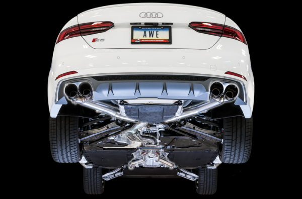 AWE Tuning Audi B9 S5 Sportback Track Edition Exhaust - Non-Resonated (Black 102mm Tips) Cheap