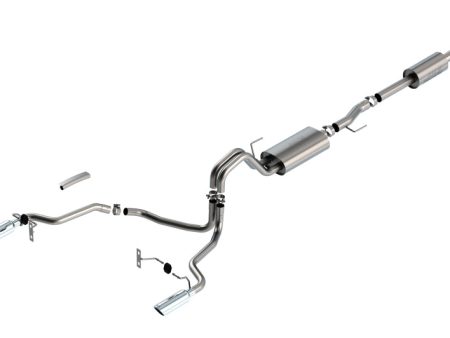 Borla F-150 2021 5.0L 4dr CC SB EC STB Lariat KR Platinum LTD 3 2.25 SRE Cat-Back Touring CHR Tips Online Sale