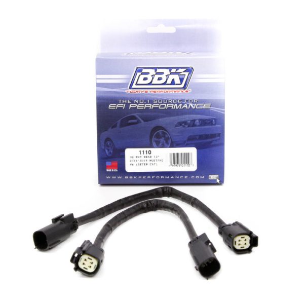 BBK 11-14 Mustang V6 GT Rear O2 Sensor Wire Harness Extensions 12 (pair) Fashion