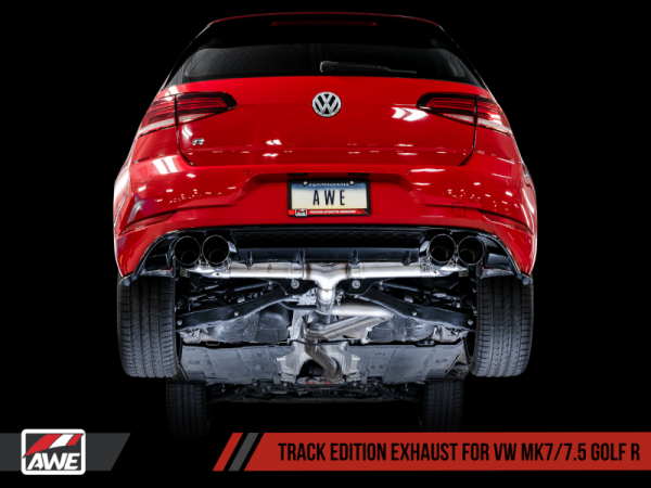 AWE Tuning MK7.5 Golf R Track Edition Exhaust w Diamond Black Tips 102mm Hot on Sale