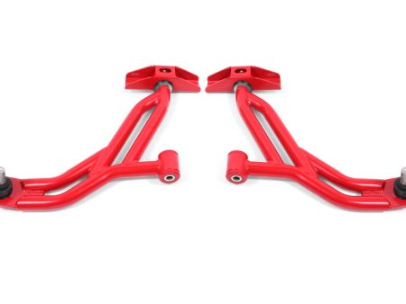 BMR Suspension 05-14 Ford Mustang Lower A-Arms - Red - Non-Adjustable Online Sale