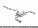 AWE Tuning Audi 8V A3 Touring Edition Exhaust - Dual Outlet Chrome Silver 90 mm Tips Online Sale