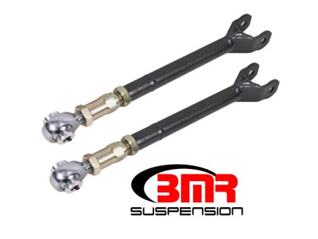 BMR 08-17 Challenger Lower Trailing Arms w  On-Car Adj. Rod Ends - Black Hammertone Hot on Sale