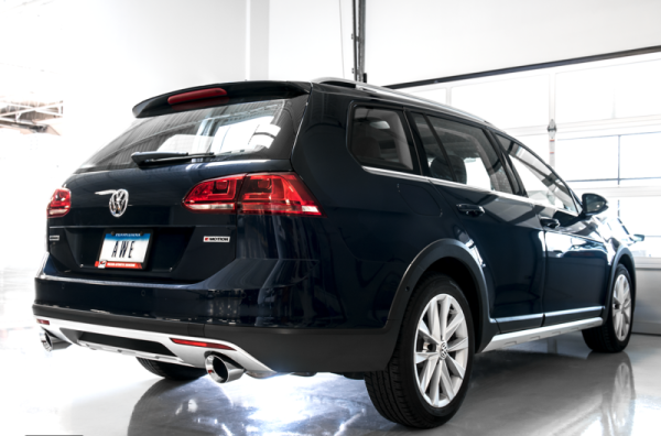 AWE Tuning VW MK7 Golf Alltrack Sportwagen 4Motion Touring Edition Exhaust - Polished Silver Tips Cheap