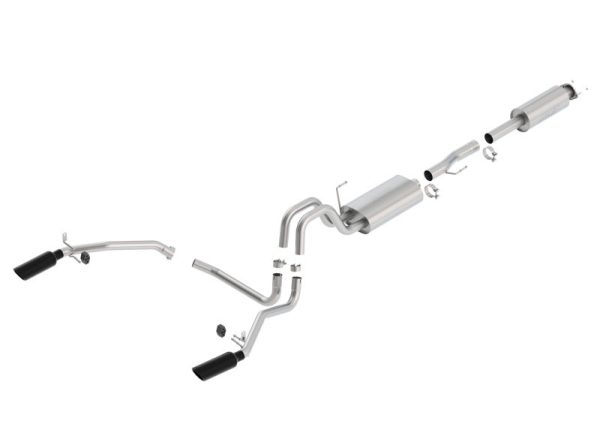 Borla 11-14 Ford F-150 5.0L Stainless Steel S-Type Catback Exhaust - 4in Tips Single Split Rear Exit Online Sale