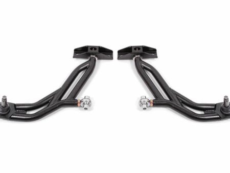 BMR 10-14 Ford Mustang Adj. Lower A-Arms w  Delrin Rod End   19mm Tall Ball Joint - Black Hammertone on Sale