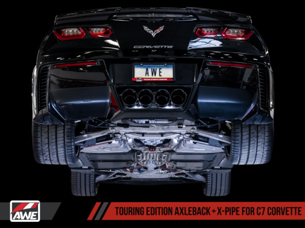 AWE Tuning 14-19 Chevy Corvette C7 Z06 ZR1 Touring Edition Axle-Back Exhaust w Black Tips Cheap