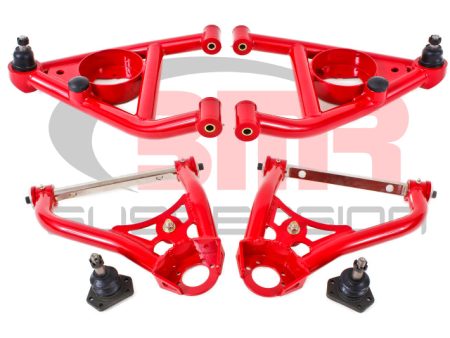 BMR 67-69 1st Gen F-Body Upper And Lower A-Arm Kit - Red Supply